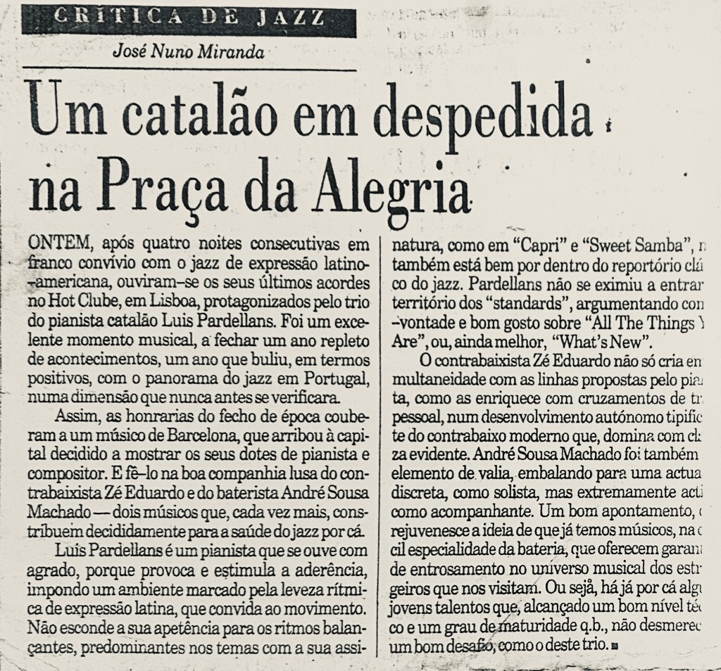 Jazz critic by José Nuno Miranda